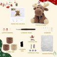 Christmas Crochet Kit for Beginners Adults,Christmas Elk Crochet