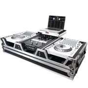 Flight Case DJ Coffin for Pioneer Mixer DJM-900NXS2 and 2 CDJ-3000 W-Wheels and Laptop Shelf