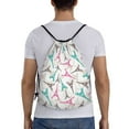 thumbnail image 2 of Drawstring Backpack - colorful Eiffel Tower Splash Proof Small Drawstring Gym Bag for Women Men, Cinch Sports String Bag Backpack for Travel Swimming Beach, 2 of 8