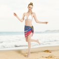 thumbnail image 6 of Women'S Beach Cover Up Short Sarong Dress America Venezuelan Flag Watercolor Wrap Chiffon Shawl, 6 of 7