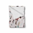 thumbnail image 2 of Bohemian Soft Flannel Fleece Throw Blanket, Fashion Illustration Feathers with Floral Details and Ribbons Vintage Style, Cozy Plush for Indoor and Outdoor Use, 50" x 70", Multicolor, by Ambesonne, 2 of 6