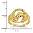 thumbnail image 5 of 14K Yellow Gold Ring Band Themed Men's Diamond Round, Size 9, 5 of 5