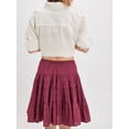 thumbnail image 4 of Women'S Pleated Skirt High Waisted Ruffle Tennis Skirts Sports - Running Skorts Wine Red S, 4 of 5
