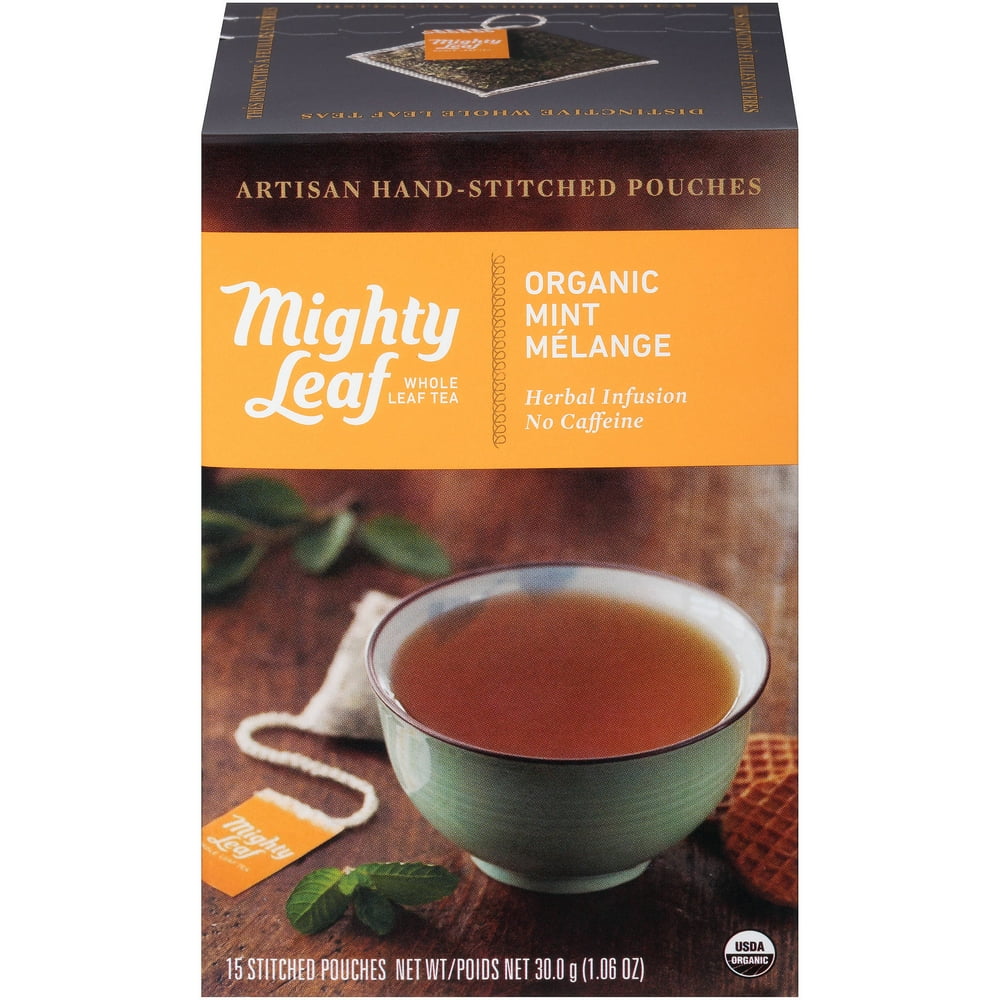 Mighty Leaf Organic Mint Mélange Tea 15 ct Pouches - Walmart.com ...