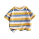 thumbnail image 2 of Blusas y camisas de manga corta con cuello redondo Camiseta de manga corta con cuello redondo a rayas para niño Camiseta informal de media manga para uso diario para bebé Camiseta de algodón para niño, 2 of 8