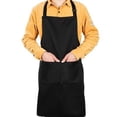 thumbnail image 5 of EIMELI 2 Pack Adjustable Bib Apron Waterdrop Resistant with 2 Pockets Cooking Kitchen Aprons for Women Men Chef (2 Pack Black, one Size), 5 of 9