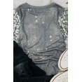 thumbnail image 2 of ABPHQTO Camiseta blanqueada con manga de leopardo y estampado de béisbol gris para mujer, 2 of 5