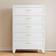 thumbnail image 5 of Metal 5 Dresser Chest of Drawers for Bedroom Black White, 5 of 6