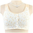 thumbnail image 2 of Hessimy Comfortable Daisy Bra for Seniors 2024 New Comfortable Front Closure Button Cotton Bras，Full Coverage Bras for Women(Beige,36), 2 of 4