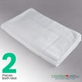 thumbnail image 4 of Canadian Linen Yukon Bath Mats, 2 Pack, 20"x34", Lightweight Quick Dry Soft Absorbent Cotton Washable Bathroom Shower Mat, Picture Frame Design, White, 4 of 8