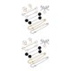 thumbnail image 3 of Jumpingount Broches Bowknot Perla Estilo Vintage Nudo Oro Plata 2Conjunto, 3 of 6