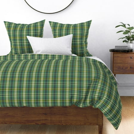 Tartan Plaid Buffalo Check Scottish Kitchen Sateen Duvet Cover By