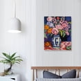 thumbnail image 3 of Wall Art Framed Canvas Print The Peonies,1907 Famous Paintings,Matisse Colorful Peony Flower Illustration Canvas Print Artwork for Living Room, Bed Room, Office - 20x16 Inch, 3 of 3