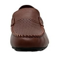 thumbnail image 2 of Go Tour Men's Premium Genuine Hand-made Leather Casual Slip on Loafers Breathable Driving Shoes Fashion Slipper B Dark Brown Punched 8.5/42, 2 of 8