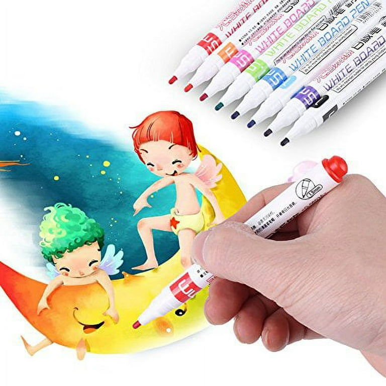 A Set Of Colour Markers, Markers For School Children On A White