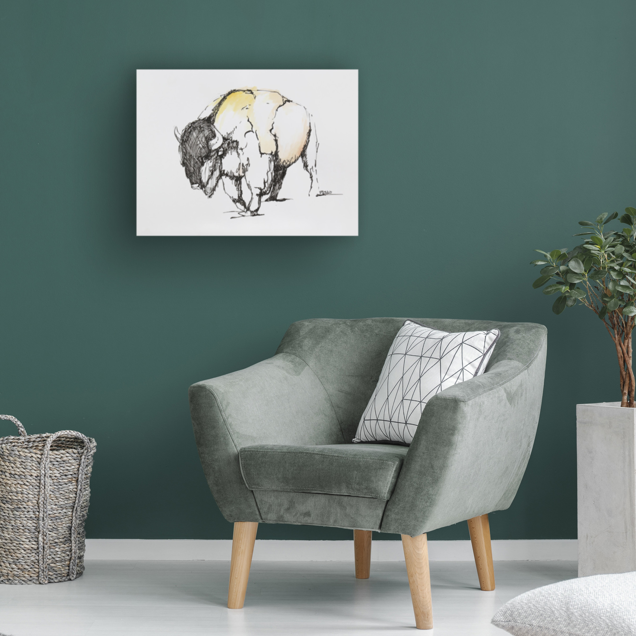 Canvas Wall Art - Renee Gould 'Struttin' Wall Art for Living Room, Bedroom, or Office Décor by Trademark Fine Art - 32 x 24 Inches