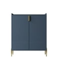 thumbnail image 4 of Noble House Solhill 31.5" 2-Door Wine Bar Cabinet, Wooden Wine Rack Liquor Cabinet, Adjustable Shelves, Kitchen, Blue, 4 of 11