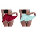 thumbnail image 1 of (2-Pack) Rinsvye Ruffled Pants Bikini Mini Short Leggings for Women High Tight Shorts Female Womens Biker Short Dance Pole Waist Pants, 1 of 5