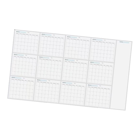 Reusable Erasable Wall Mounted Calendar Yearly Planner Undated for Home Office