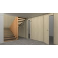 thumbnail image 3 of Invisible Solid Hidden Door with Handle | Planum 0010 Oak with Silver Hidden Frame 36" x 96" Left-hand Outswing Silver Frame | Concealed Hinges Lock Handle | Modern Frameless Doors, 3 of 6