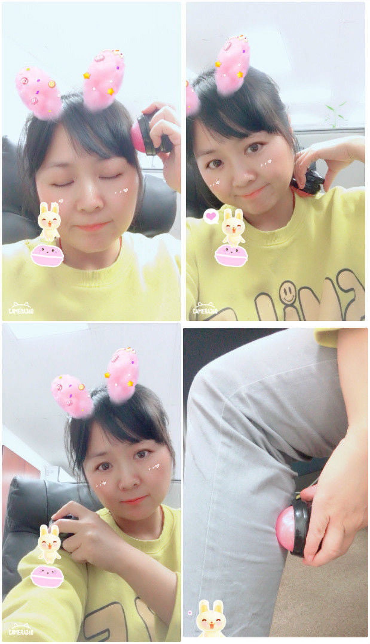 Smiling JuJu 2 Pieces Massage Roller Rolling Ball Head Neck Shoulder Hands Back Leg Thigh Feet