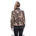 thumbnail image 5 of De La Creme - Womens Camo Zip-Thru Varsity Bomber Jacket, 5 of 5