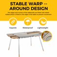 thumbnail image 4 of Brown Grey Vintage Table Cloths for 8 Foot Rectangle Tables, Retro Farmhouse Elegant Pastoral Patio Waterproof Elastic Fitted Tablecloths, Washable Rectangular Table Cover for Camping, 4 of 8
