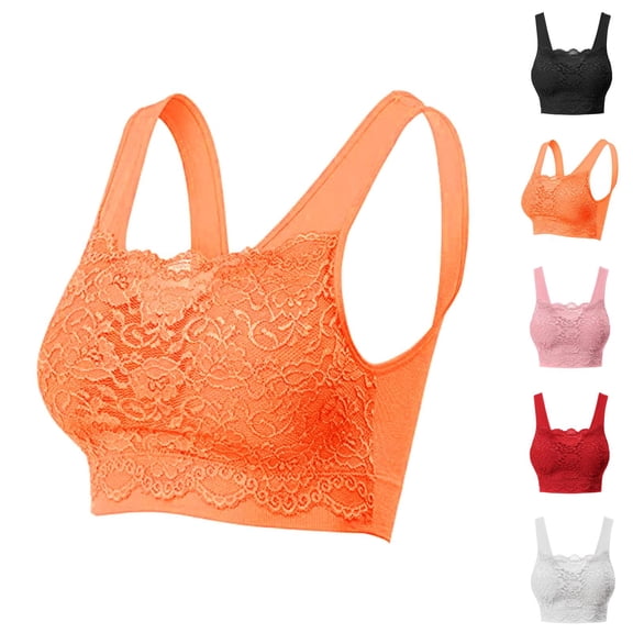 Sports Bras for Women Lace Patchwork Seamless Wireless Workout Gym Yoga Comfortable Bralettes Everyday Bra