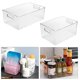 thumbnail image 1 of 2 cubos organizadores de almacenamiento transparentes con asa para cocinas grandes y pequeñas perfecl Cesta de almacenamiento, 1 of 8