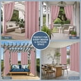 thumbnail image 5 of 1 Panel Outdoor Curtains for Patio Waterproof 54"x84", Vintage Nude Pink Weatherproof Privacy Outsides Curtains, Farmhouse Retro Solid Color Linen Texture Grommet Thermal Drapes for Cabana Porch, 5 of 8