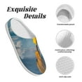 thumbnail image 5 of Lsque Monk Walking On Water Pattern Womens Comfort Cotton on Scuff With Memory Foam and Anti-skid Sole Slipper-37/38, 5 of 7
