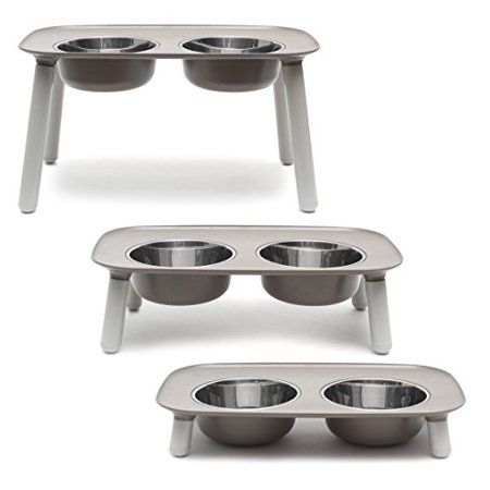 Messy Mutts Elevated Double Dog Feeder With Removable