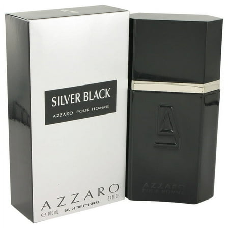 Azzaro Silver Black Eau De Toilette Spray for Men 3.4 oz
