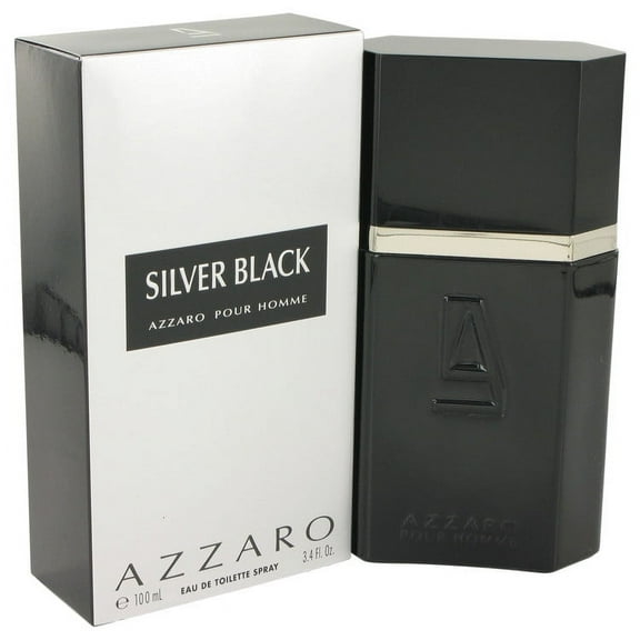 Azzaro Silver Black Eau De Toilette Spray for Men 3.4 oz