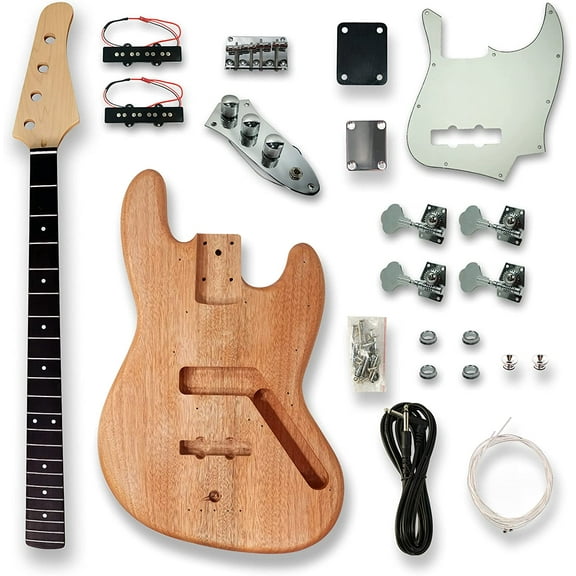 BexGears DIY Electric Guitar Kits For JASS Style bass Guitar.Okoume Body