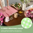 thumbnail image 4 of Uxcell Flower Gift Wrapping Paper, Plaid Waterproof Bouquet Paper Wrap Florist Supplies Packaging Floral Paper Green, 4 of 7
