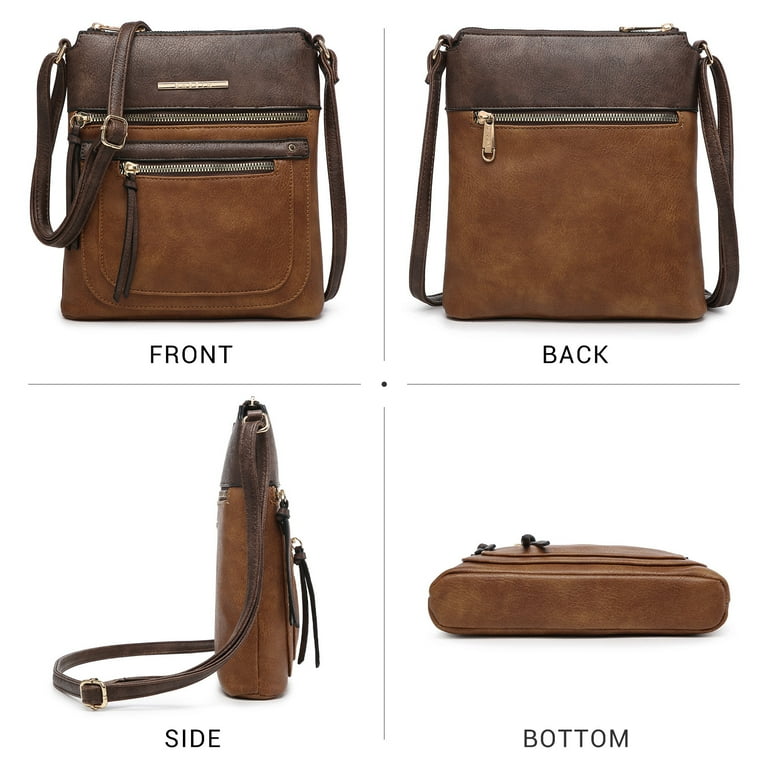 Dasein Lightweight Crossbody Bag for Women, Vegan Leather