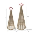 thumbnail image 3 of Maison Concepts Christmas Jute Cone Tree With Star Set Of 2 (9.5L X 9.5W X 27.5H), 3 of 3