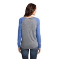 thumbnail image 2 of District Juniors Microburn Long Sleeve Raglan Tee-L (Deep Royal/ Heathered Nickel), 2 of 6