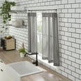 thumbnail image 4 of No. 918 Parkham Farmhouse Plaid Semi-Sheer Rod Pocket Kitchen Curtain Set, 54"x36", Coal, 4 of 9