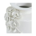 thumbnail image 2 of A and B Home A&B Home Seaford 9-inch Gloss White Floral Pot Vase, 2 of 6