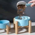 thumbnail image 4 of Ceramic Bowls for Elevated Feeding and Watering - Versatile Trays with Brackets for Cats and Puppies - Ideal for Everyday Use and Vomiting Prevention, 4 of 6