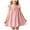Pink, variant on Ulanda Girls Sleeveless Bowknot Dress Scalloped Hem Casual Dresses 2026 Fashion Summer Twirl Dress for Toddler Kids (Dark Green, 18-24 Months)