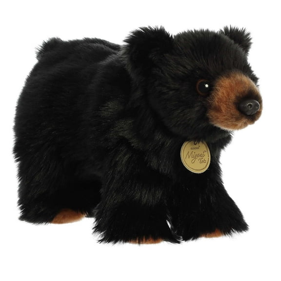 Aurora - Medium Black Miyoni Tots - 10" Black Bear Cub - Adorable Stuffed Animal