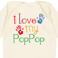 thumbnail image 4 of Inktastic Poppop Grandkids Handprints Boys or Girls Long Sleeve Baby Bodysuit, 4 of 5