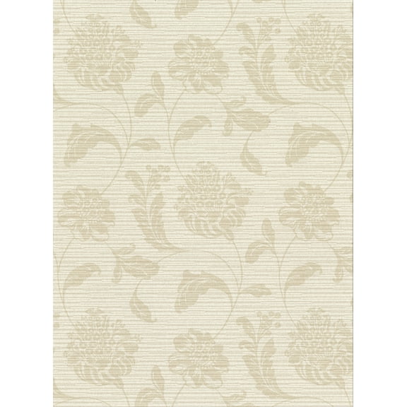 Warner Holiday Beige Jacobean Wallpaper