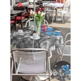 thumbnail image 5 of Outdoor Tablecloths with Umbrella Hole & Zipper, Blue Grey Daisy Round Tablecloth 54 Inch, Farmhouse Flowers Abstract Country Waterproof Table Cloth, Patio/Pool/Picnic Table Covers, 5 of 8