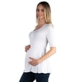 thumbnail image 4 of Maternity Scoop Neck Elbow Swing Tunic Top, 4 of 9