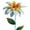 White, variant on Metal Flowers Floral Garden Stake Outdoor Plant Pick Water Proof Metal Flowers Outdoor Decor for Lawn Yard Patio