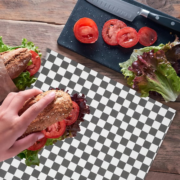 UPOUART 200Ud Papel Encerado Para Envolver Sándwiches Y Frituras En